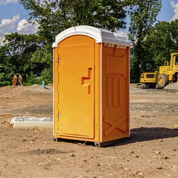 what is the maximum capacity for a single porta potty in Bruington